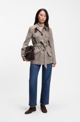 Flared-fit jeans in dark-blue stretch denim, Dark Blue