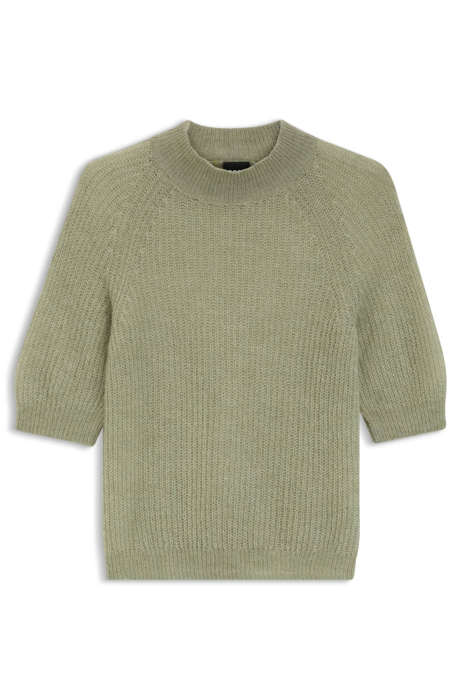 Boss Knitted sweater in a ribbed alpaca blend stickade tröjor dam – bild 4