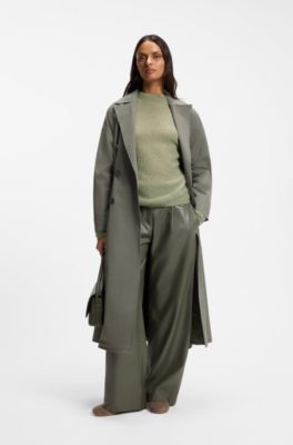 Alpaca-blend sweater with mock neckline, Green