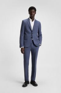 Two-piece wool-blend extra-slim-fit suit, Dark Blue