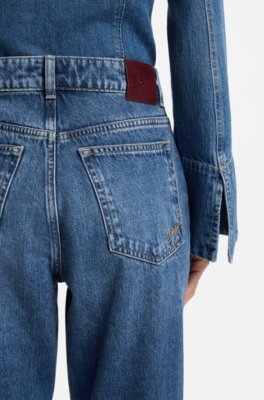 Boss Regular-fit jeans in mid-dark peachy-soft denim dam – bild 3