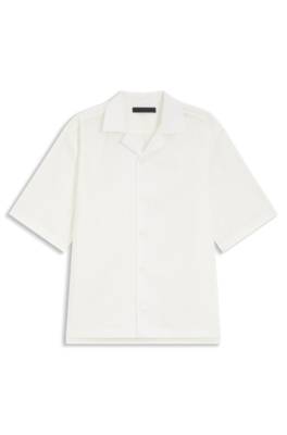 Boss BY BECKHAM relaxed-fit shirt in fluid fabric kortärmade skjortor herr – bild 4