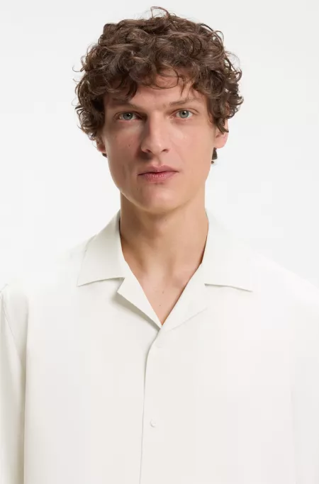 BOSS BY BECKHAM relaxed-fit shirt in fluid fabric