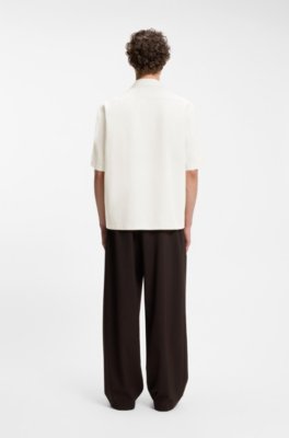 Boss BY BECKHAM relaxed-fit shirt in fluid fabric kortärmade skjortor herr – bild 3
