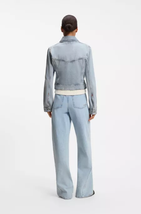 Veste camionneur Slim à délavage marbré
