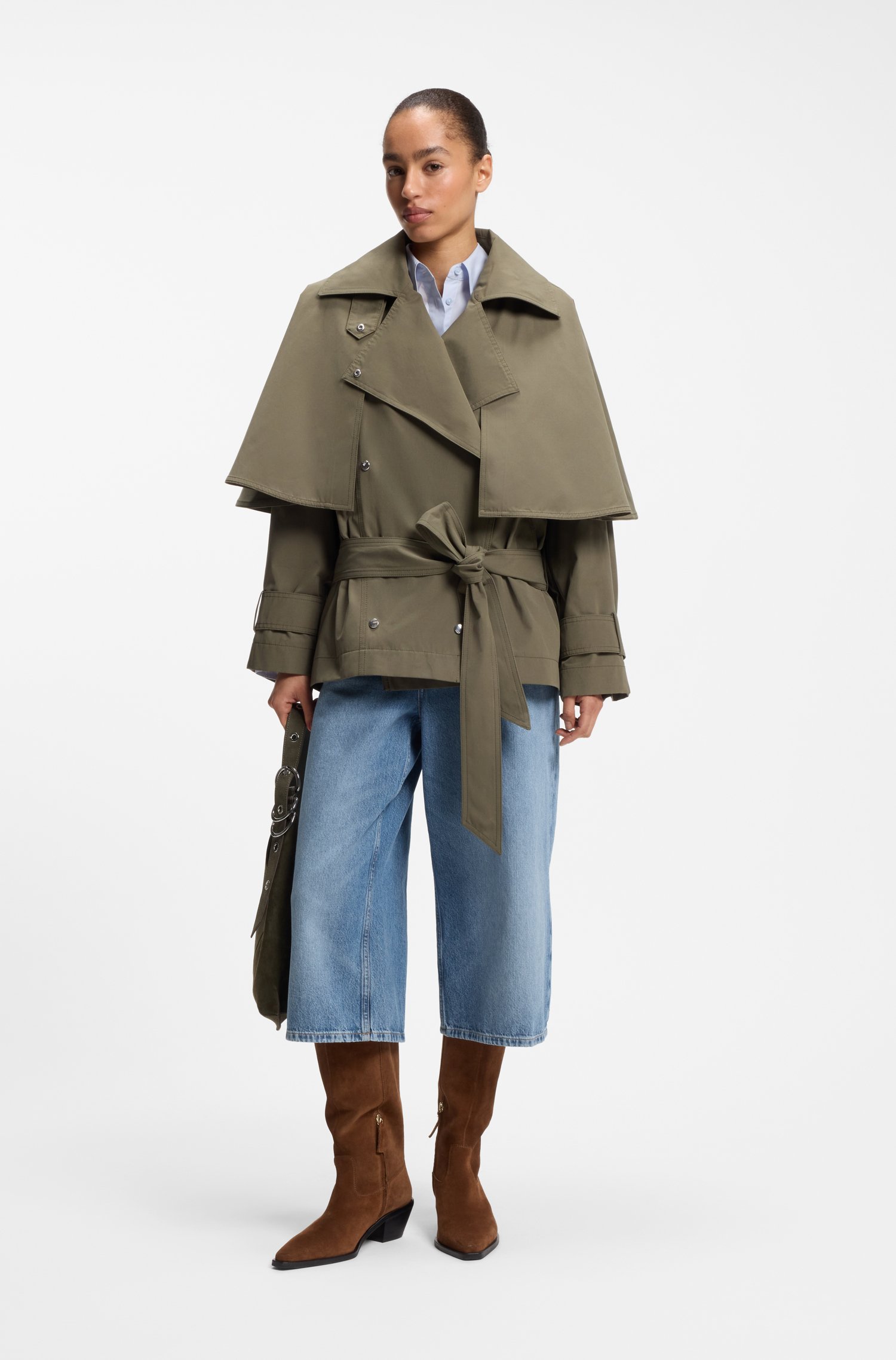 Boss Mid-rise cropped jeans in relaxed fit dam – bild 2