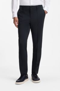 Pantalon Slim en tissu stretch performant, Bleu fonc&eacute;