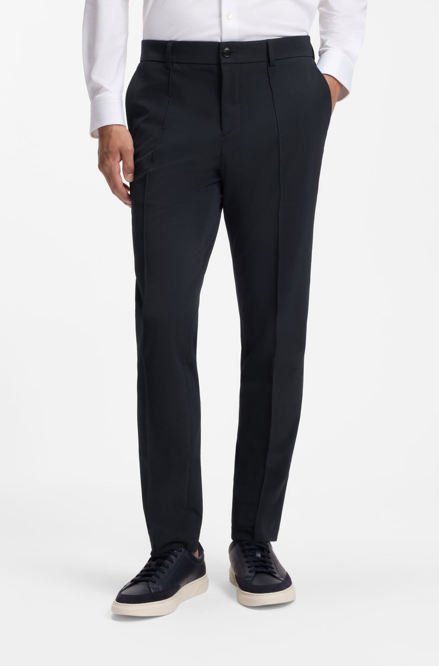 Boss Slim-fit trousers in performance stretch fabric byxor herr