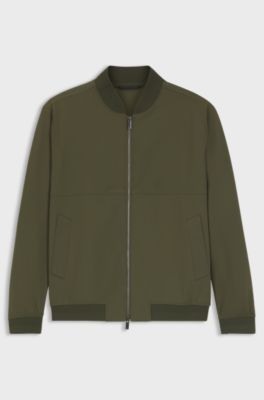 Giacca slim fit in tessuto elasticizzato con micromotivo, Calce