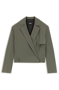 Relaxed-fit jacket in Japanese crepe