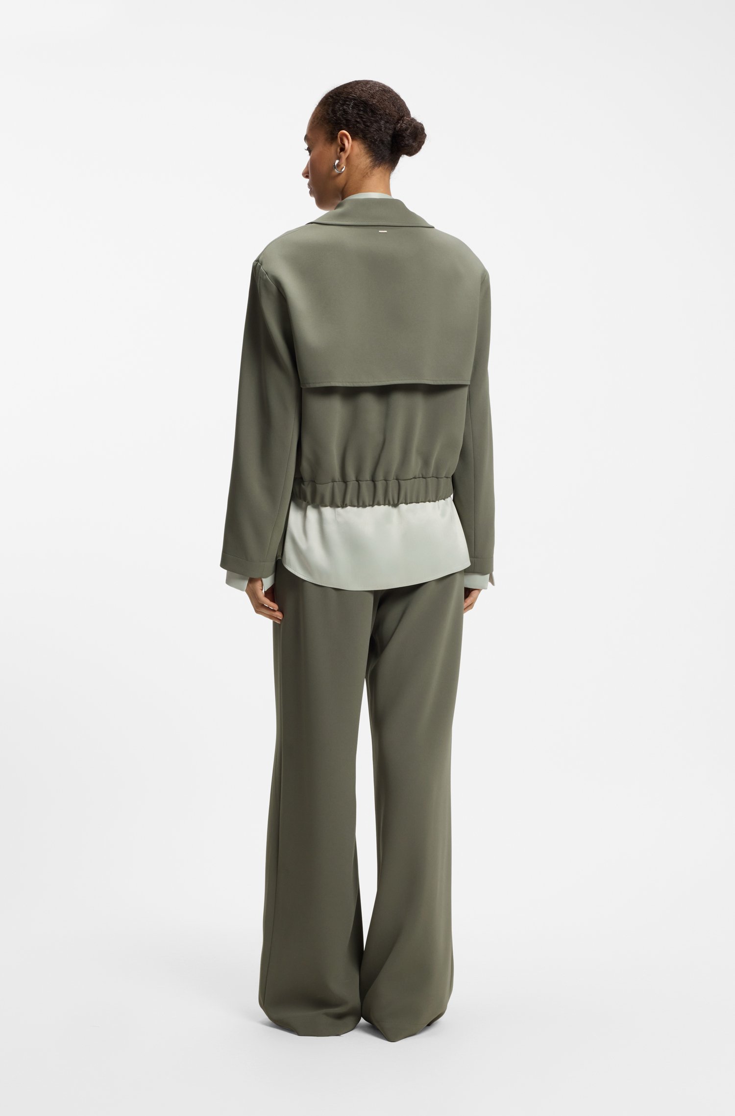 Boss Relaxed-fit jacket in Japanese crepe jackor dam – bild 2