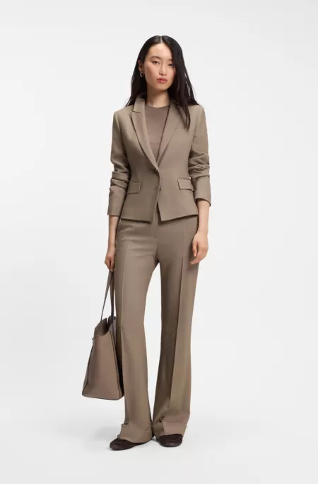 Slim-fit blazer in stretch gabardine