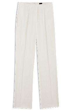 Straight-fit trousers in matte fabric