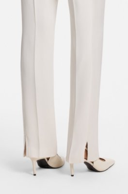 Boss Straight-fit trousers in matte fabric kostymbyxor dam – bild 3