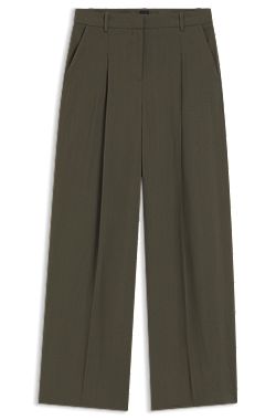 Regular-fit trousers in pinstripe stretch crepe