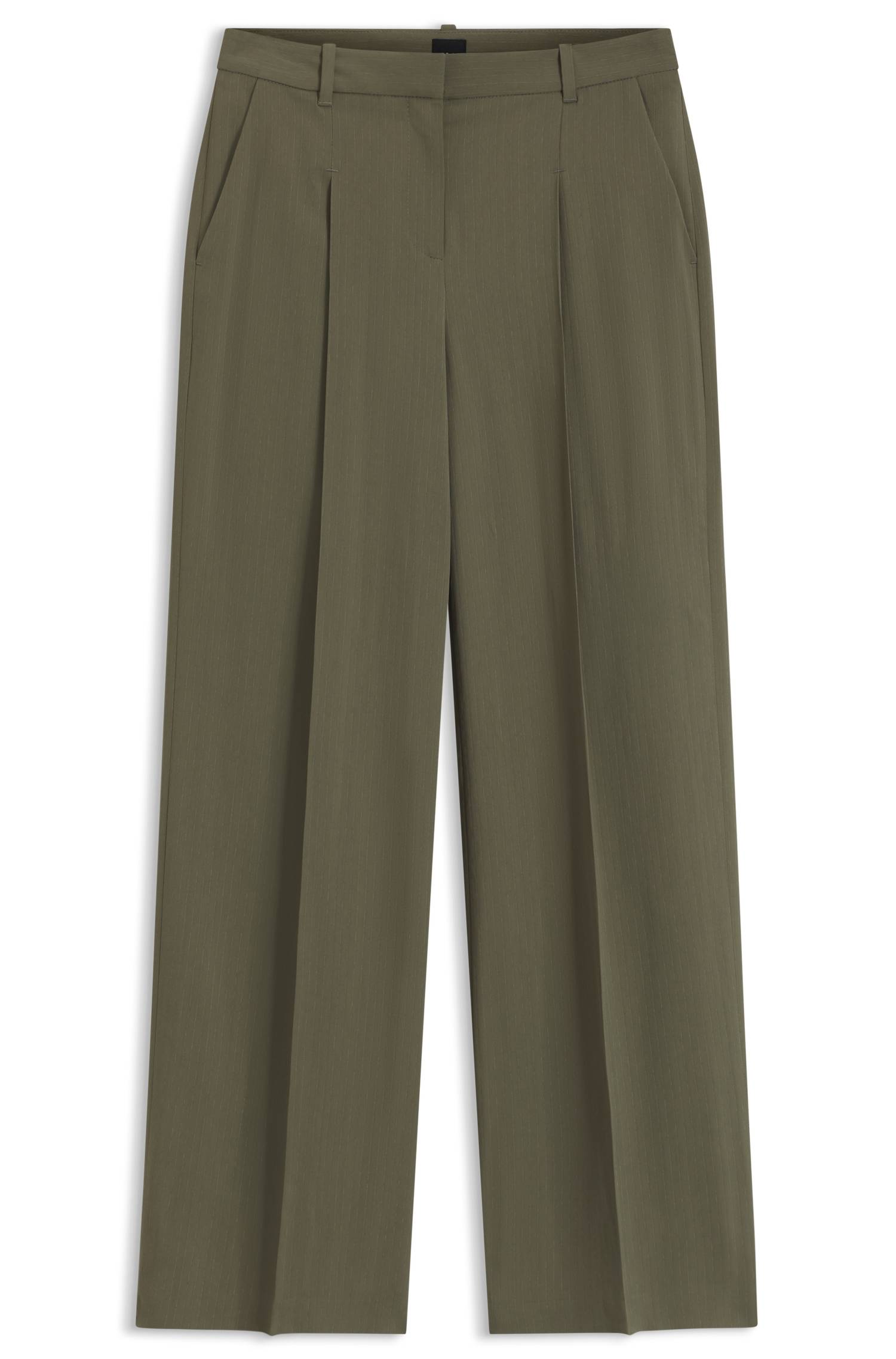 Boss Regular-fit trousers in pinstripe stretch crepe byxor dam – bild 4