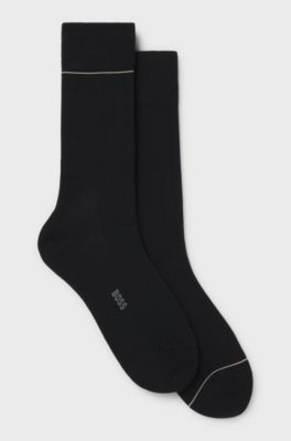Two-pack of ribbed socks with signature-stripe details, Black