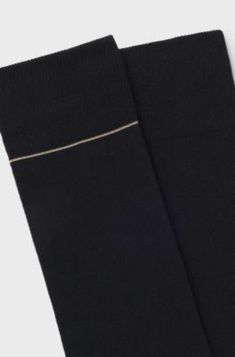 Two-pack of ribbed socks with signature-stripe details, Black