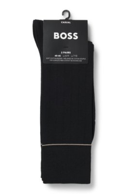 Boss Two-pack of ribbed socks with signature-stripe details övrigt herr – bild 2