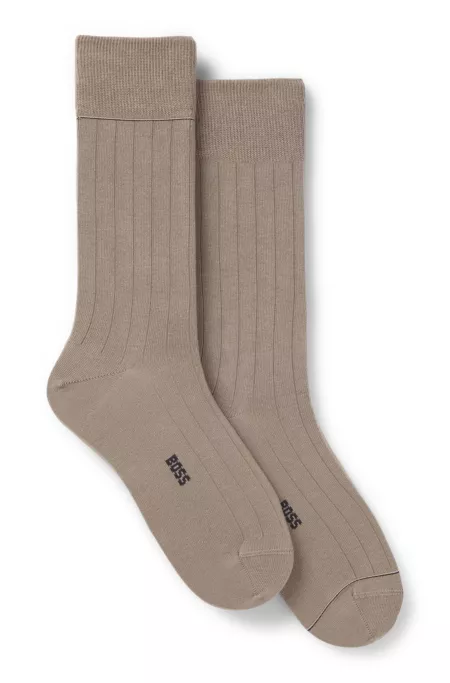Lot de deux paires de chaussettes côtelées à rayures emblématiques