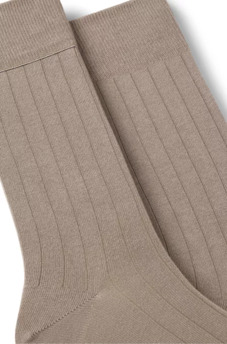 Lot de deux paires de chaussettes côtelées à rayures emblématiques