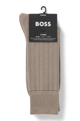 Boss Two-pack of ribbed socks with signature-stripe details övrigt herr – bild 2