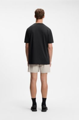 Slim-fit performance T-shirt with logo, Black