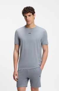 Active slim-fit T-shirt with quick-dry fabric, Grey