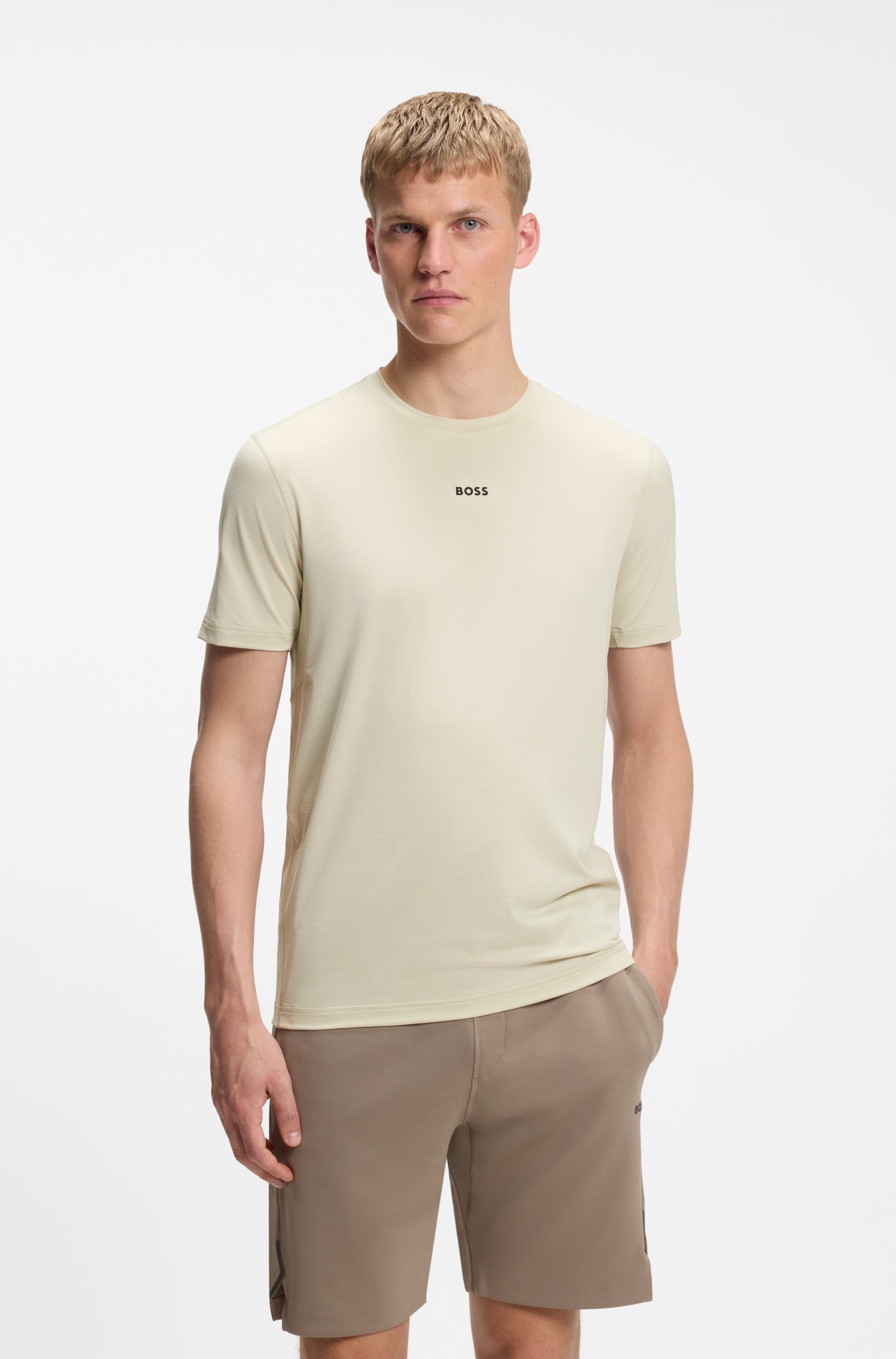Boss Active t-shirt ljusbeige herr – bild 2