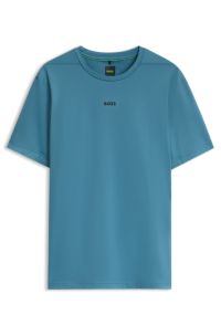Slim-fit performance T-shirt with logo, Blue