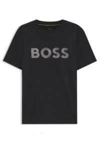 Active slim-fit logo T-shirt with moisture management, Black