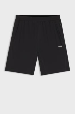 Active training shorts in quick-drying fabric, Black
