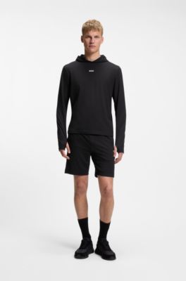 Active training shorts in quick-drying fabric, Black