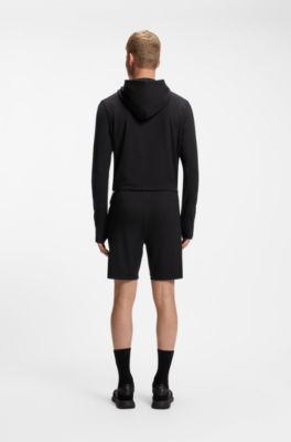 Active training shorts in quick-drying fabric, Black