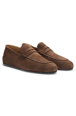 BOSS BY BECKHAM penny loafers in suede
