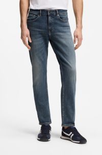 Slim-fit jeans in stretch-cotton blend, Blue