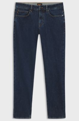 Delaware slim-fit jeans in comfort-stretch denim, Dark Blue