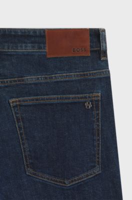 Delaware slim-fit jeans in comfort-stretch denim, Dark Blue