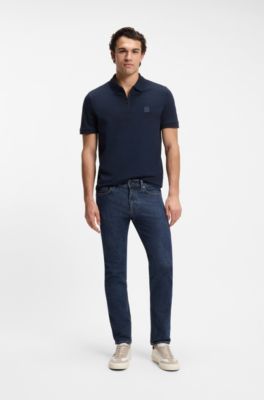 Delaware slim-fit jeans in comfort-stretch denim, Dark Blue