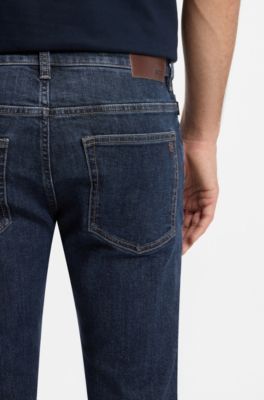 Delaware slim-fit jeans in comfort-stretch denim, Dark Blue