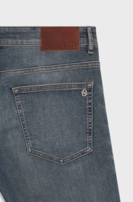 Delaware Slim-fit jeans in stretch-cotton denim, Grey