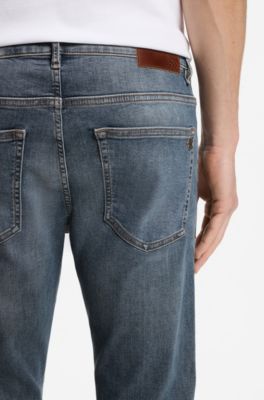 Delaware Slim-fit jeans in stretch-cotton denim, Grey