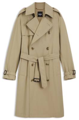 Boss Water-repellent trench coat in cotton twill vinterjackor herr – bild 4