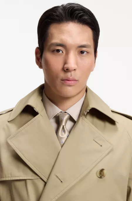 Trench déperlant en twill de coton