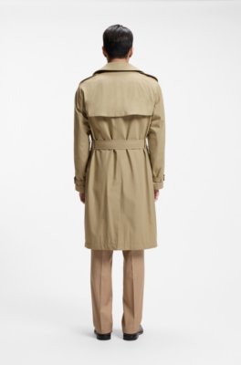 Boss Water-repellent trench coat in cotton twill vinterjackor herr – bild 3