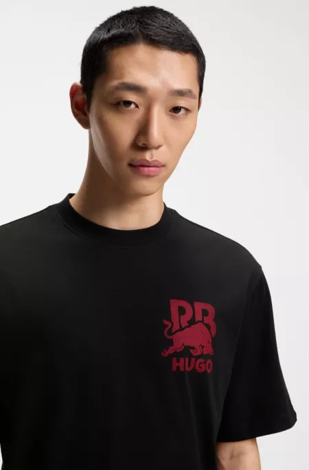 HUGO x RB relaxed-fit T-shirt with bull motif