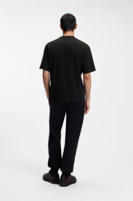 HUGO x RB T-shirt relaxed fit con motivo con toro, Nero