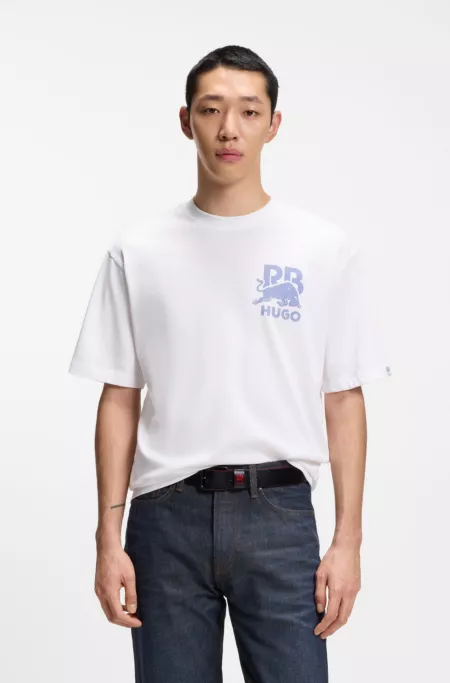 HUGO x RB relaxed-fit T-shirt with bull motif