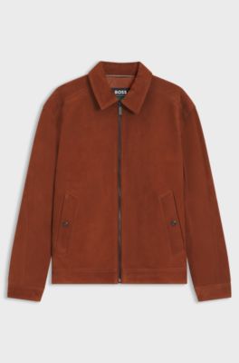 BOSS x ASTON MARTIN Giubbotto in pelle scamosciata, Marrone