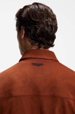 BOSS x ASTON MARTIN jacket in suede, Brown
